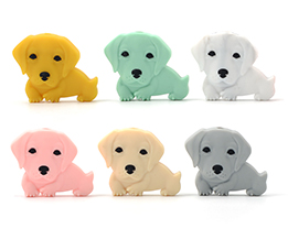 Silicone Mini Labrador Beads