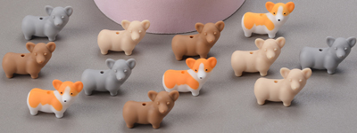New Silicone Corgi Beads