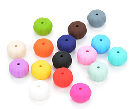 Silicone Pumpkin Beads