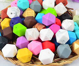 Silicone Hexagon Beads 14/17mm