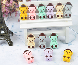 Silicone Mini little Bear Beads