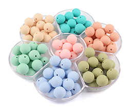 Silicone leatherette beads
