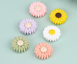 Silicone Daisy Beads 22/30mm