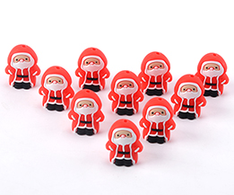 Silicone Father Christmas Beads