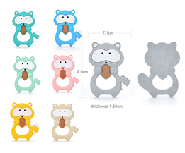Silicone Raccoon Teether