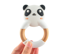 Silicone Panda Wooden Ring