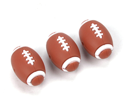 Silicone Rugby Focal Bead